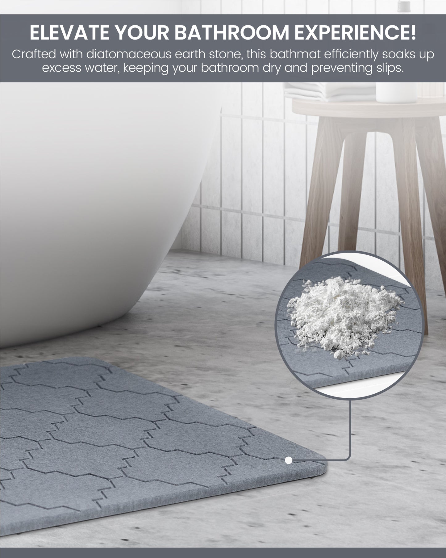 Diatomaceous Earth Stone Bath Mat